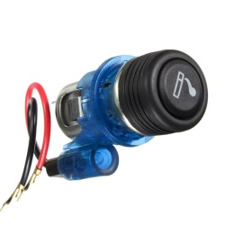 Car lighter / cigarette socket, for 12V, lighter included, blue color